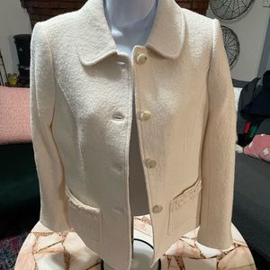 Talbots Winter White Wool blend Jacket